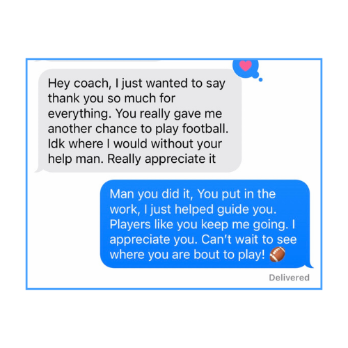 Message from a CoachedUp athlete